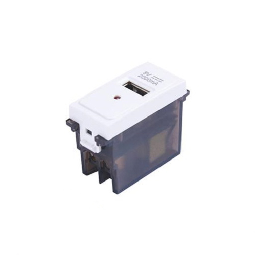 1-21 بريزة 1 مخرج USB جي فينوس - أبيض - الصورة 1
