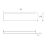 ⁦بلاطة ليد 30*120 سم 42وات أبيض كلاسيك السويدي⁩ - الصورة ⁦2⁩