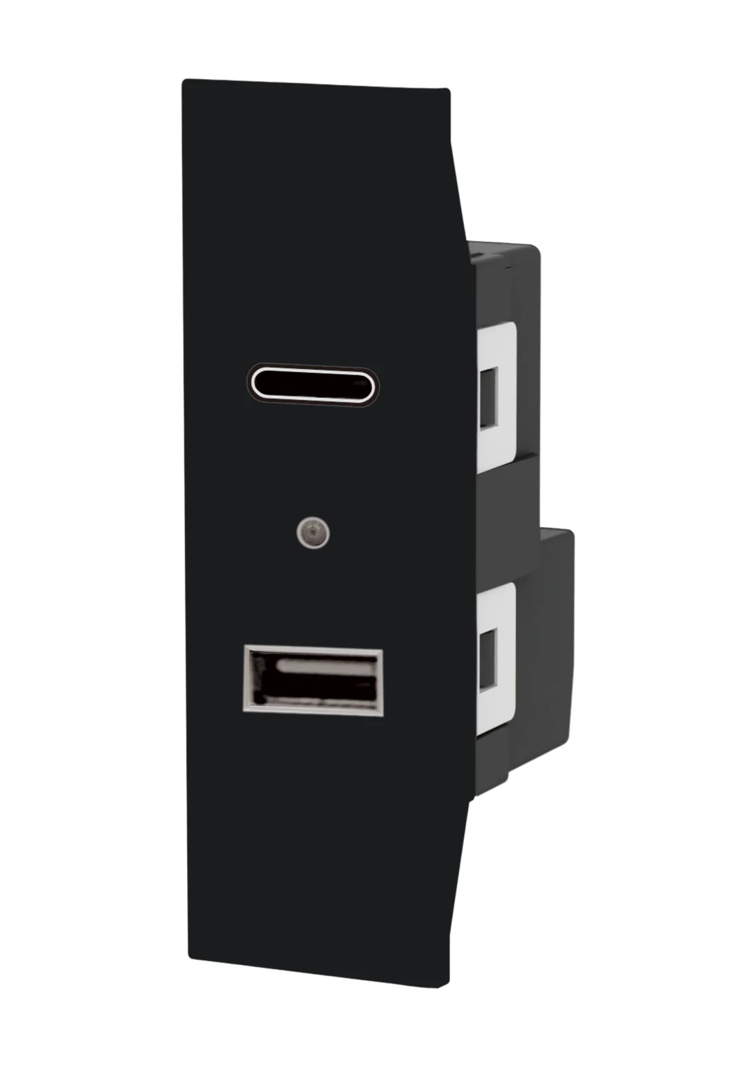 K-019BLACK بريزة USB & T.C كيون - أسود - الصورة 1