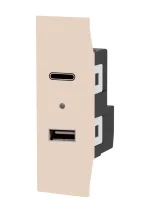 بريزة USB & T.C  كيون - ذهبي